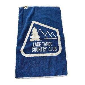 Martex Blue White Cotton Blend Lake Tahoe Country Club Golf Towel